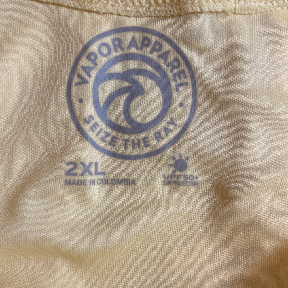 NWT Vapor Apparel ~ Mens Yellow Sun Blocking Shirt - Picture 6 of 7